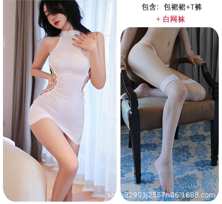 흰색 + 흰색 망사 스타킹 q1061