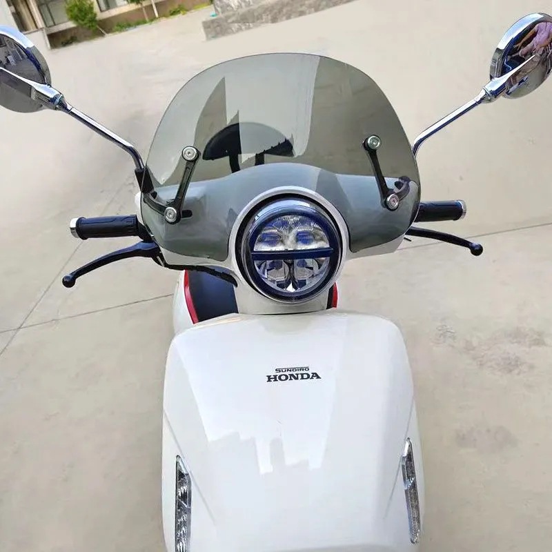 Motorcycle front windshield – Honda Thickened Modified - brown-40cm-high-black-integrated-bracket