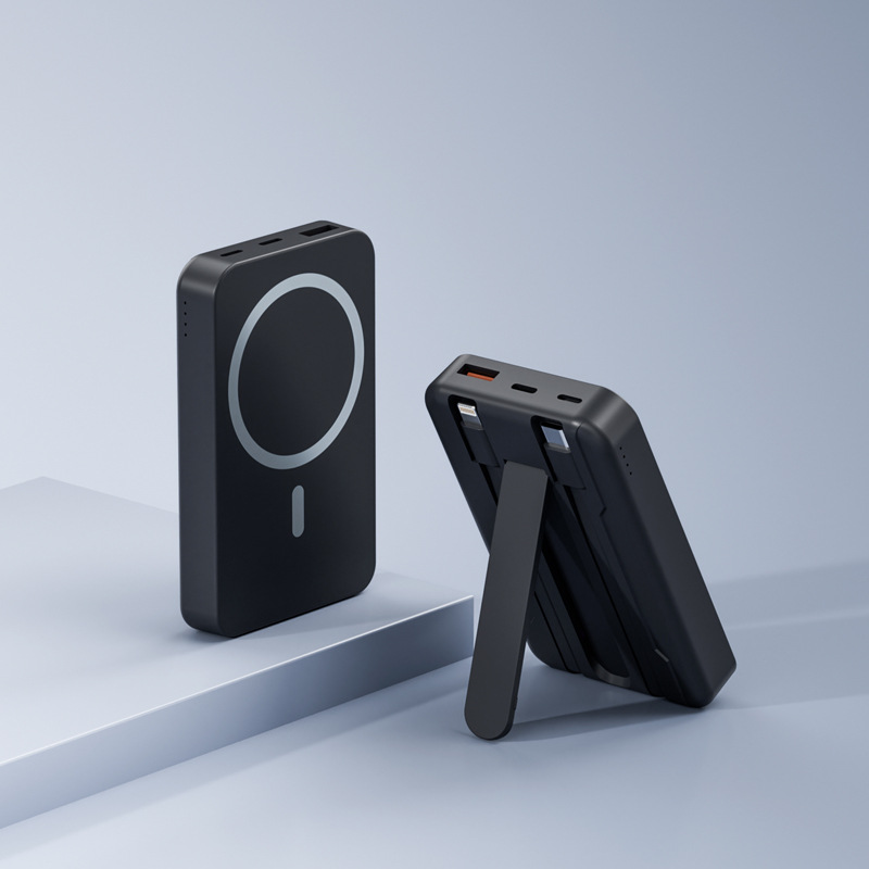 Carga rápida transfronteriza magnetic cargar soporte de cinturón de tesoro 10000mAh portátil cargador inalámbrico fuente de alimentación portátil impresión de regalo