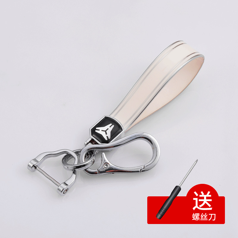 新しいtpuメッキの金の縁のキーホルダーの自動車のキーホルダーのペンダントの高品質の金属の馬蹄の掛け縄の卸売り