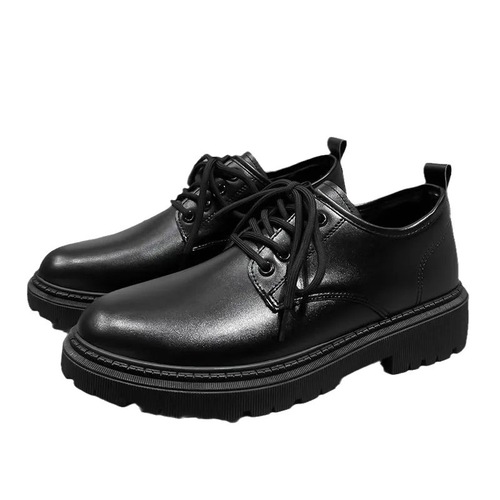 Business small leather shoes for men, casual shoes with British style, work-style shoes, cross-border new style, versatile lace-up shoes for men, business shoes for weddings
