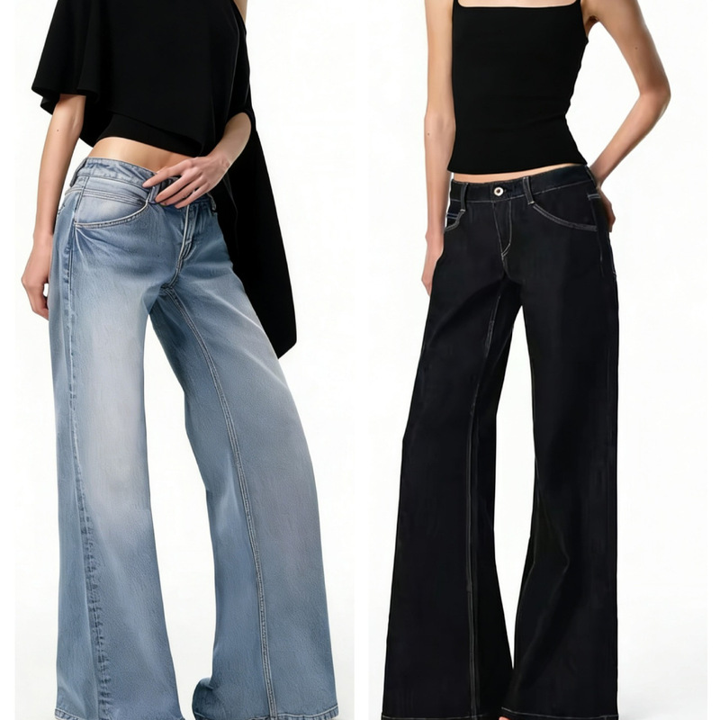 In Stock: 26 Spring/Summer New Style "Yuppie" Low-Waist Flared Jeans 01 Raw Denim/12 Light Blue In Stock: 26 Spring/Summer New Style "Yuppie" Low-Waist Flared Jeans 01 Raw Denim/12 Light Blue