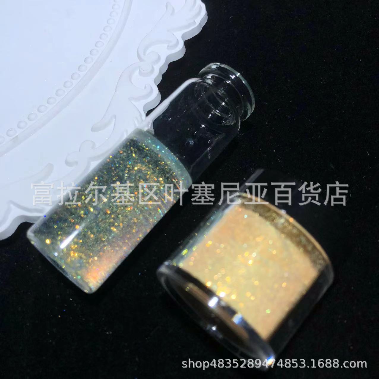 0,1mm polvo de diamante de oro galaxia magia oro diamante polvo epoxi pintura de fuego cera suspensión colorido brillo al por mayor 9 colores traje