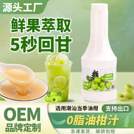 油柑汁奶茶店专用浓缩饮料潮汕黄皮玉油柑柠檬茶商用原浆0脂果汁