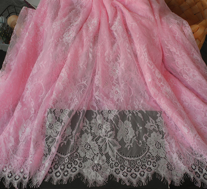 1.5 M × 3m pestañas suaves tela de encaje DIY ropa falda cortina de escritorio tela de fondo decoración