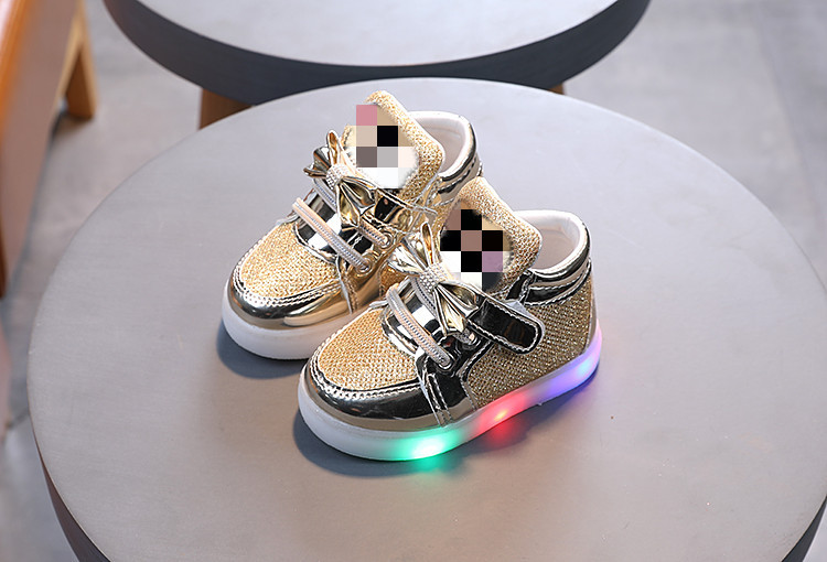 Lasten vilkkuvat kengät Urheilukengät Prinsessakengät strassit Hengittävät Kevyet Kengät_voghion.com