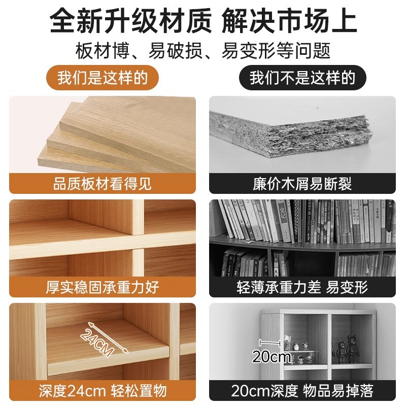 Estante de libros Estante de almacenamiento Estante de piso Estante de almacenamiento multicapa Estante de almacenamiento Estante de almacenamiento Estante de estante estratificado simple Estante de pared Gabinete