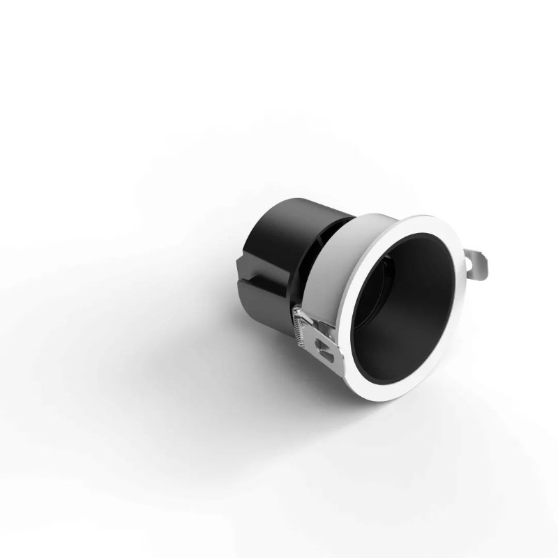 Lámpara de lavado de pared de tablero sin luz de gama alta pistola de techo blanco negro mate agujero abierto 75mm de alta pantalla se refiere a foco COB de espectro completo