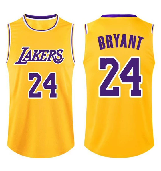 Circle Lakers Kobe No. 24 top yellow