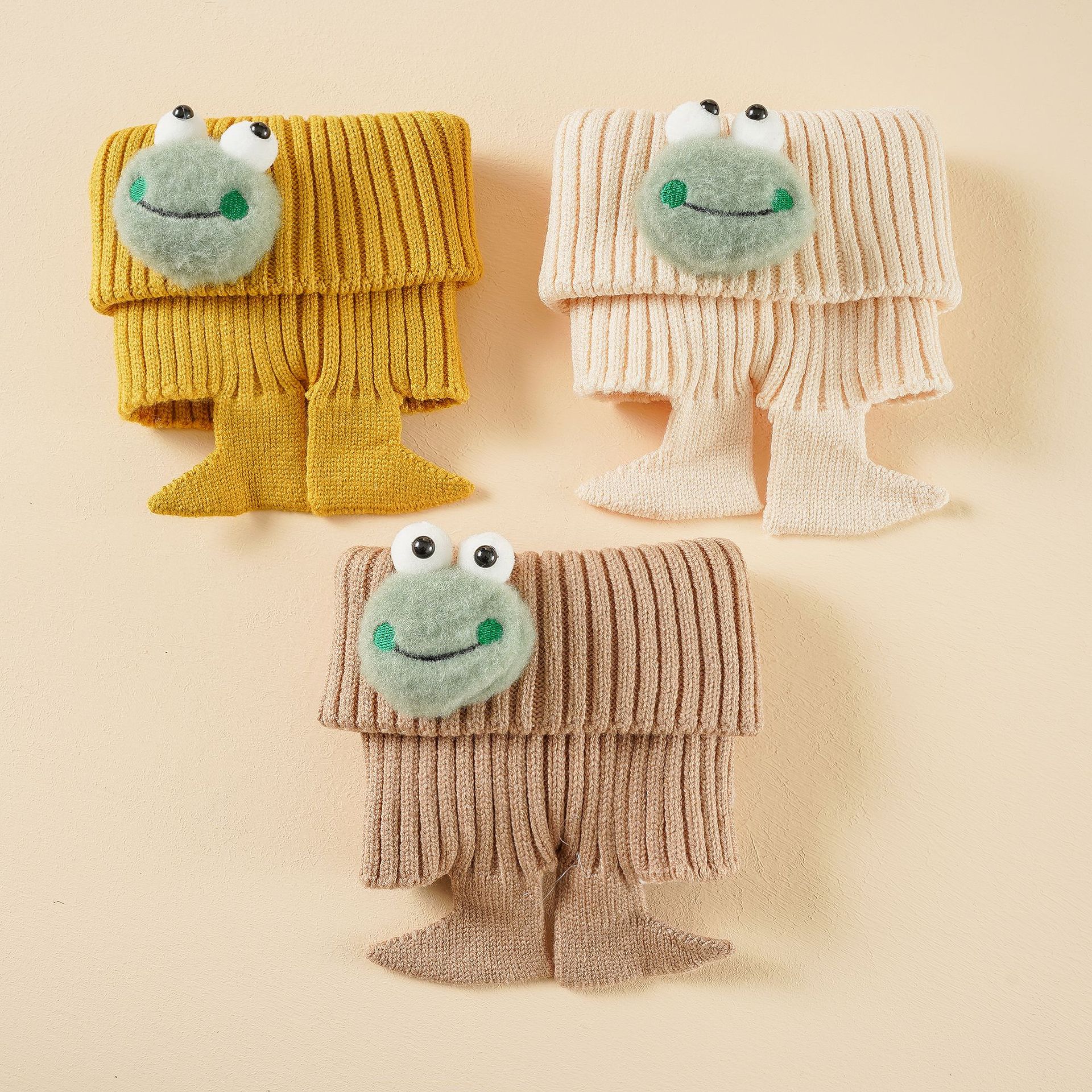 Bufanda para niños Otoño e Invierno infantil niños y niñas bebé conjunto cuello puro algodón cálido lindo invierno a prueba de viento bufanda para niños