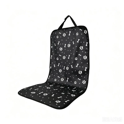 Cross-Border Car Pet Mat, Dog Mat, Cat and Dog Front Seat Car Waterproof Mat, Oxford Cloth Waterproof Pet Mat (Multi-function pad) - black-bone-print-car-mat