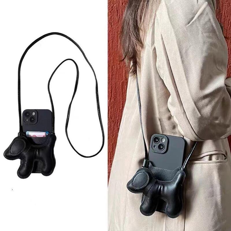 New 16-Style Lanyard X Black DIY Puppy Crossbody Card Holder iPhone 15 Phone Case Apple 17 Protective Cover