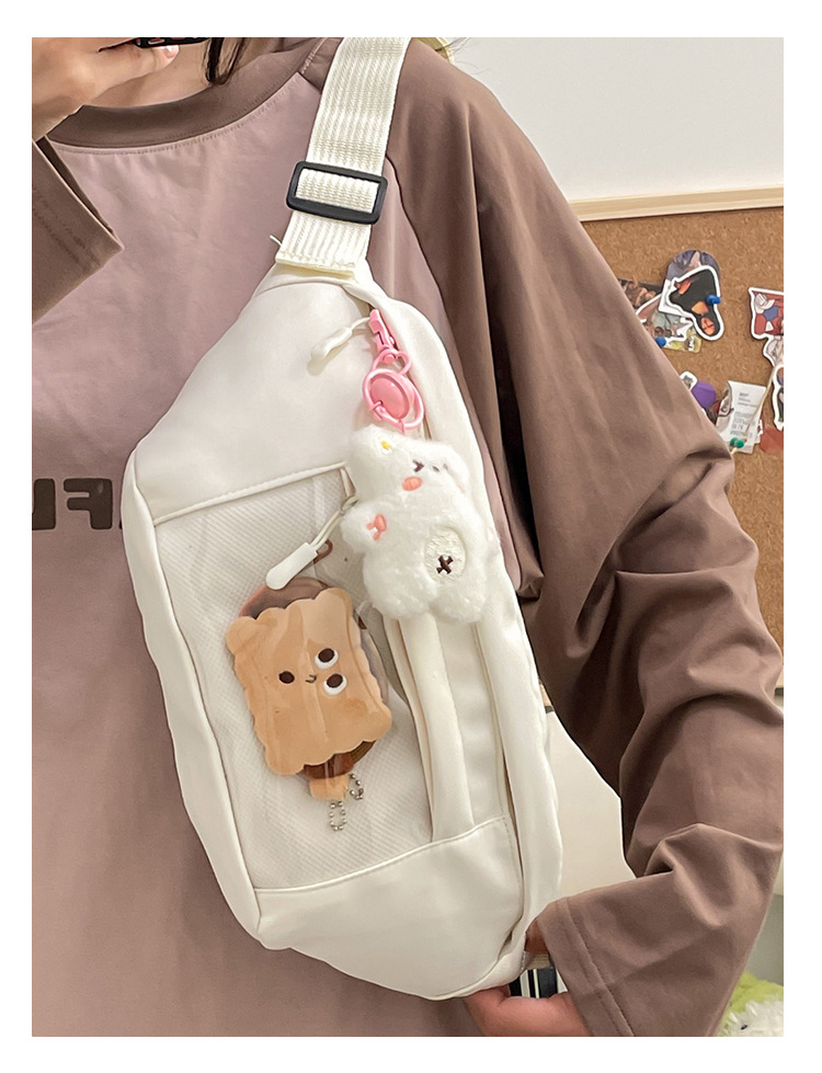 Japanese-style Instagram niche chest bags are selling well. Simple and versatile solid-color crossbody bags and Instagram student fresh single-shoulder bags are also selling well undefined