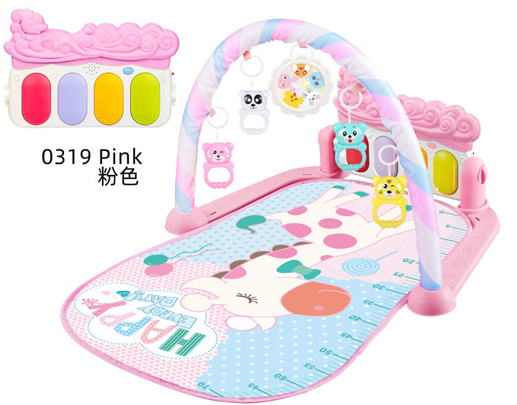 Nuevo transfronterizo bebé fitness rack música piano juguete 0-36 meses recién nacido bebé pie juego mat