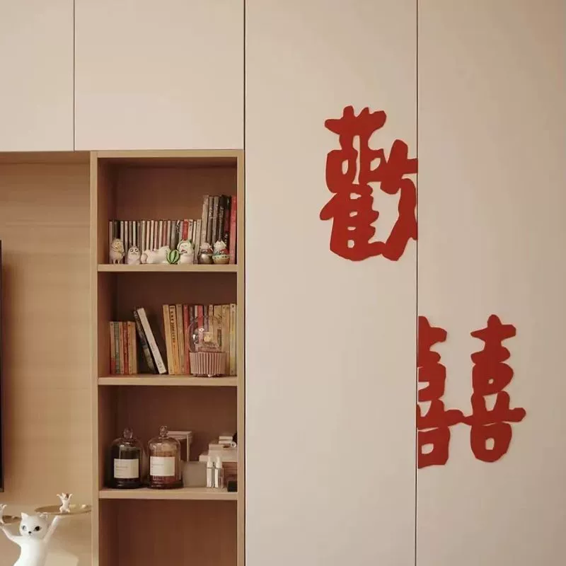 Свадебная комната макет свадебные наклейки свадебные украшения набор свадебные украшения s ветер женская спальня нетканый гардероб пара дверь