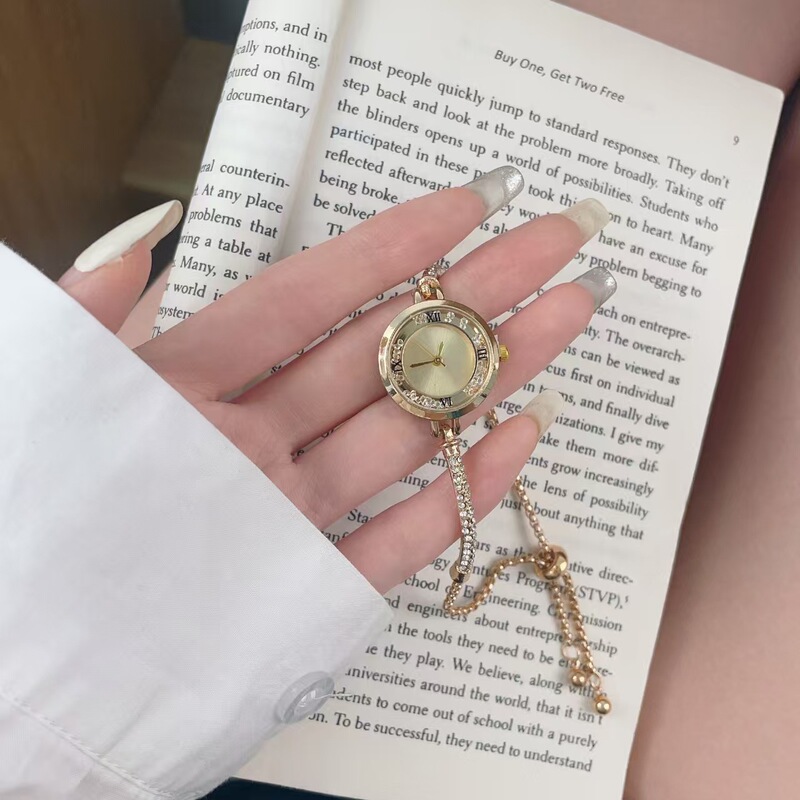 中古Vintage简约时尚抽拉可调节手链表古着轻奢气质通勤百搭手饰|undefined