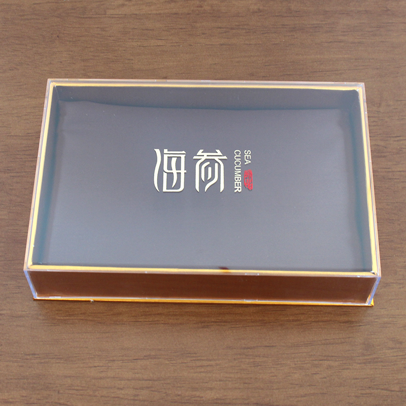 Caja de embalaje de pepinos de mar transparente acrílico caja de regalo de pepinos de mar secos 1 kg y medio de pepinos de mar caja interior falsa