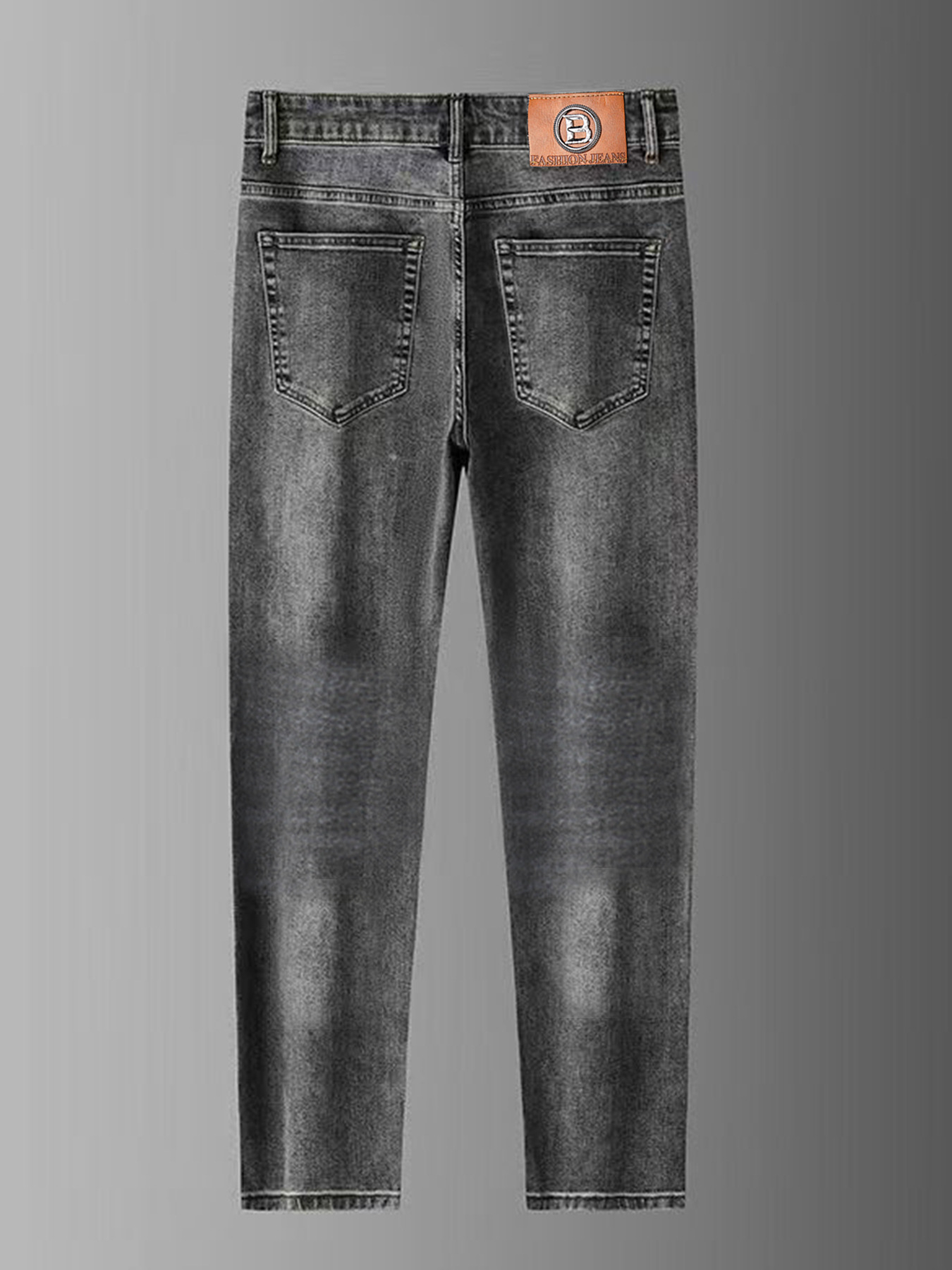 Jean slim straight gris pour homme | denim confortable extensible_voghion.com