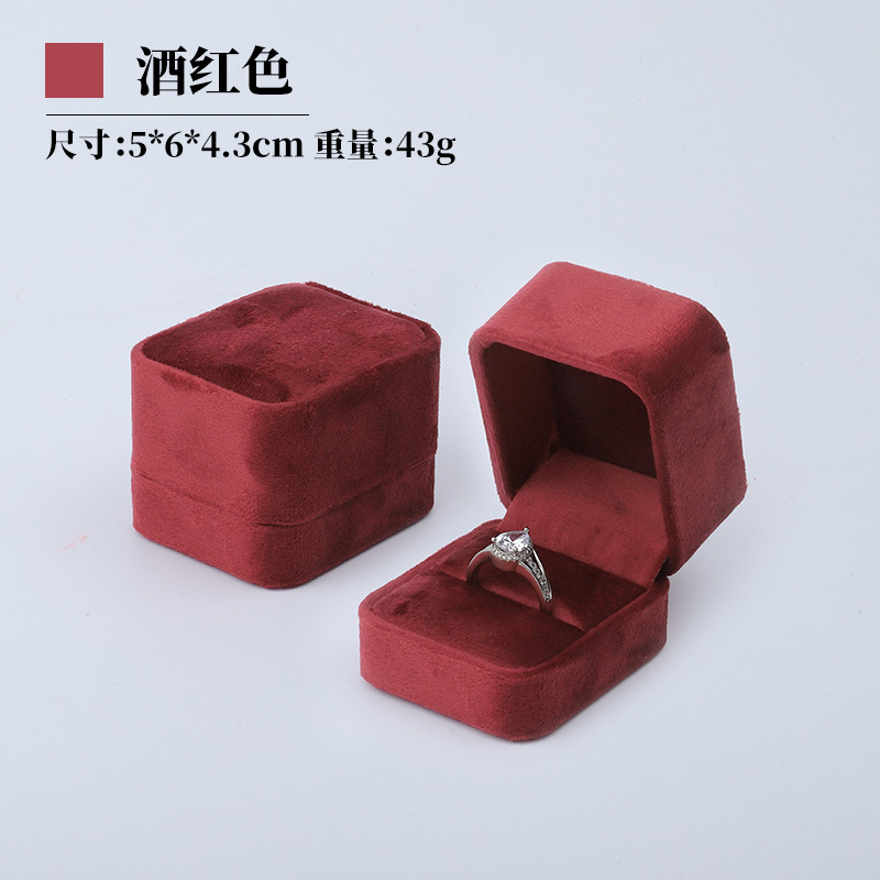 Caja de joyería de terciopelo de alta gama, caja de embalaje de terciopelo para anillos, pulseras, pendientes, cadenas largas, caja de regalo para joyería