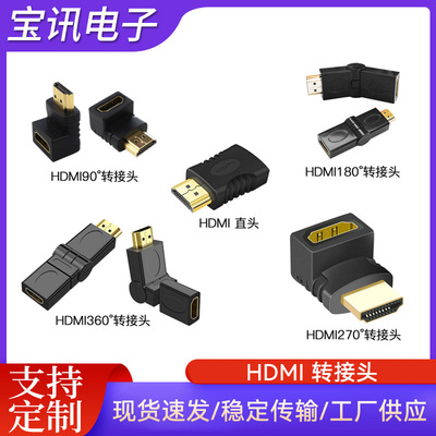 Адаптер HDMI HD Передача HDMI -мужская к женскому роторной головке Изменить пластик от HDMI -адаптер.