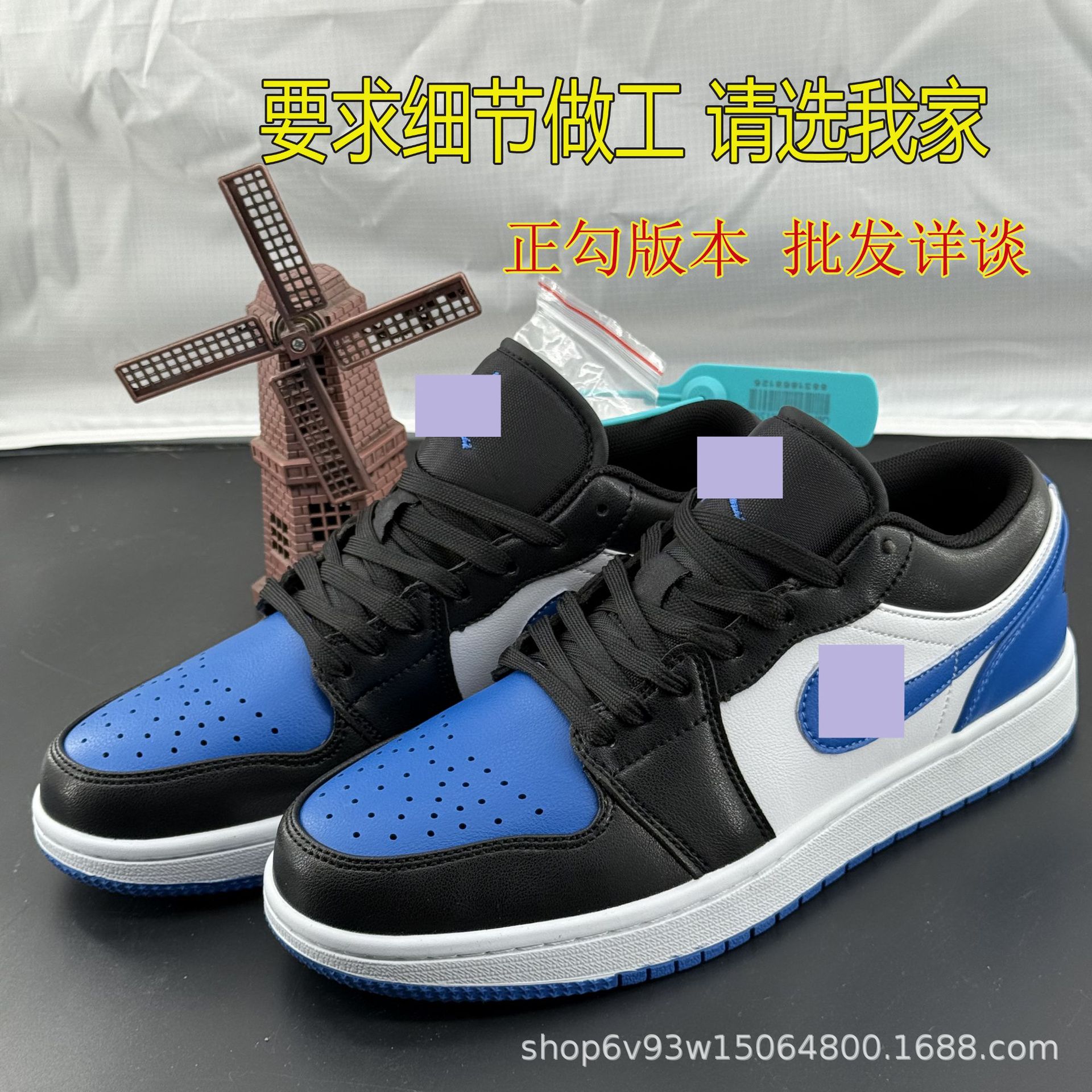 Popular AJ1 low-top sneakers, available in white, black, and blue, for men and women, a stylish and trendy new design, perfect for couples, and suitable for students
