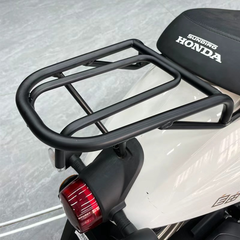 Modification, Honda Motorcycle tail - black-flat-rack