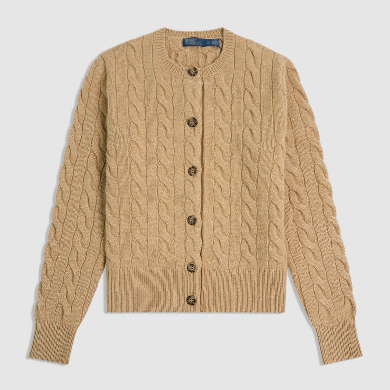RL Ralph Lauren classic pony logo embroidered knit sweater, round neck casual versatile wool thick cardigan RL Ralph Lauren classic pony logo embroidered knit sweater, round neck casual versatile wool thick cardigan