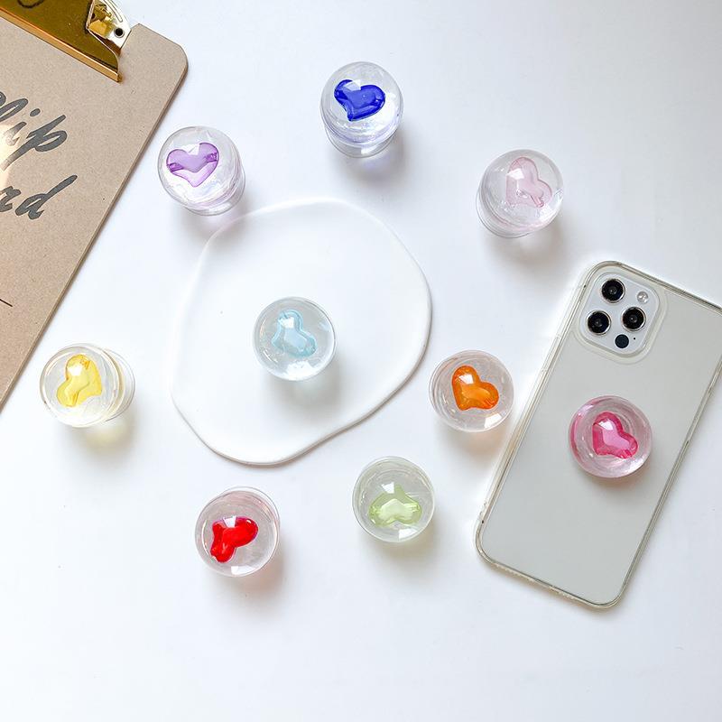 Mobile phone airbag holder, love Instagram style crystal ball, female minimalist niche desktop, lazy support, stable_voghion.com