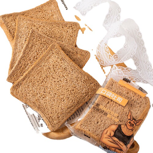 Mr. Kangaroo Whole Wheat Toast Bread, No Added Sugar, Coarse Grain Satiety Food, Individually Packaged, 2 Pounds