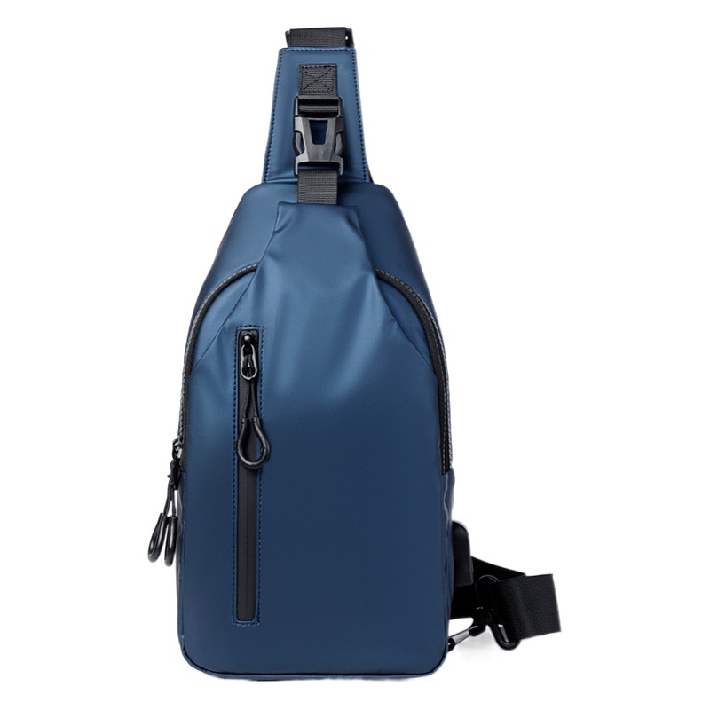 Bolsa de pecho de los hombres portátiles de estilo coreano de moda de un solo hombro crossbody Mochila deportiva impermeable al aire libre de una sola pieza bolsa de entrega