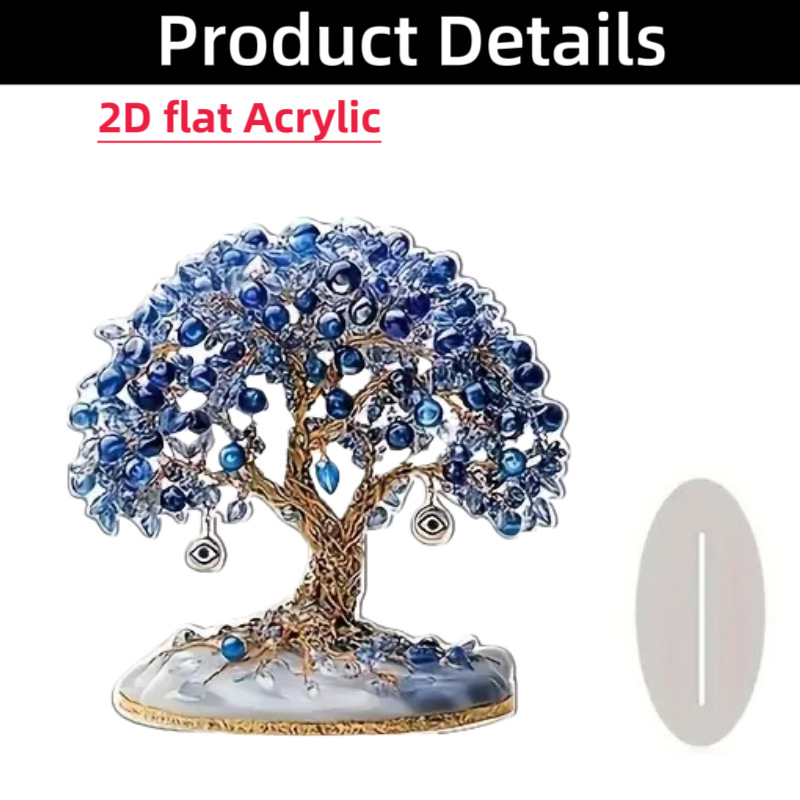 Colgar árbol acrílico de ojos malignos marca 2D hogar de escritorio de oficina emblemas arquitectura retrógrada estilo europeo nuevo pendulum image 19