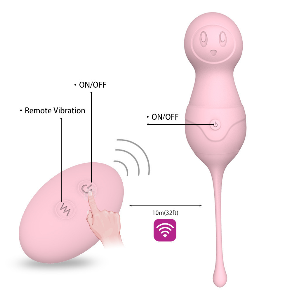 Vibratore wireless con telecomando in silicone per donna_voghion.com