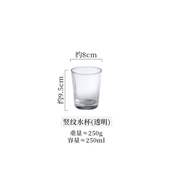 Vertical water cup transparent