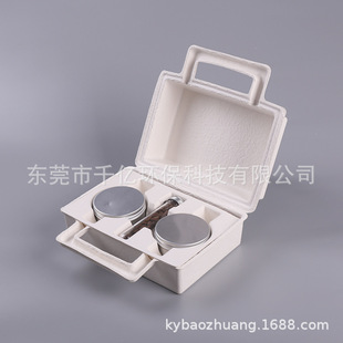 Custom portable dry press pulp box skin care products paper plastic dry press bagasse packaging