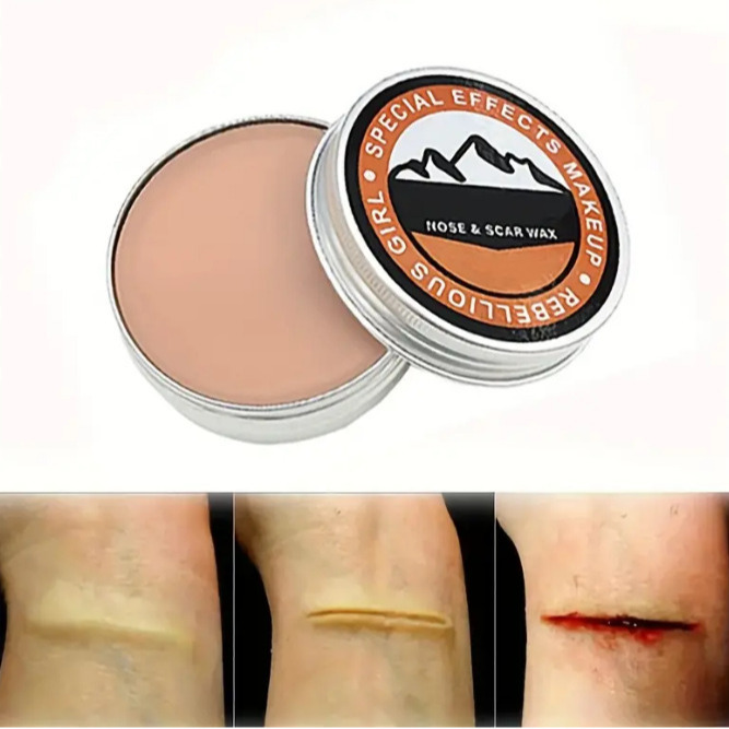 Movie makeup skin wax Halloween knife scar mouth skin wax scar pad nose covering eyebrows shaping skin wax