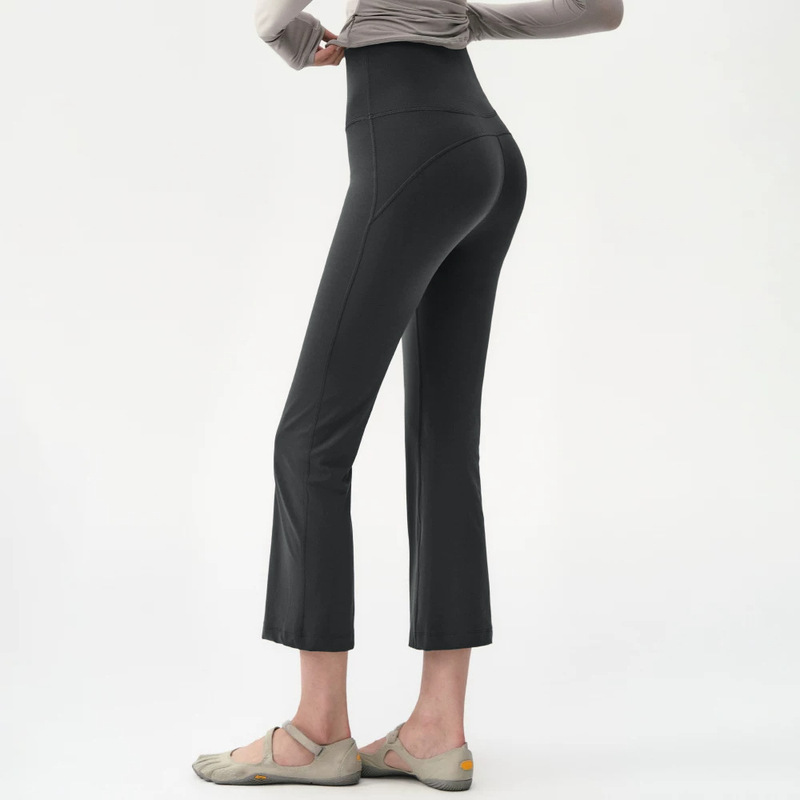 Micro-Flared Yoga Pants, Summer Thin Style, Slim Fit, Slimming, Running Sports Cropped Pants, Petite Pilates Fitness Pants