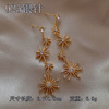 Fashionable universal silver needle, long earrings with tassels, silver 925 sample, Korean style, internet celebrity, diamond encrusted