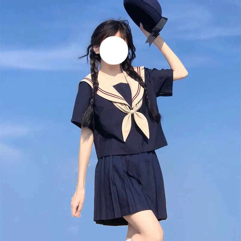 Ортодоксальная jk униформа юбка с рисовым воротником, красная вторая книга, основной костюм для моряков с длинными рукавами