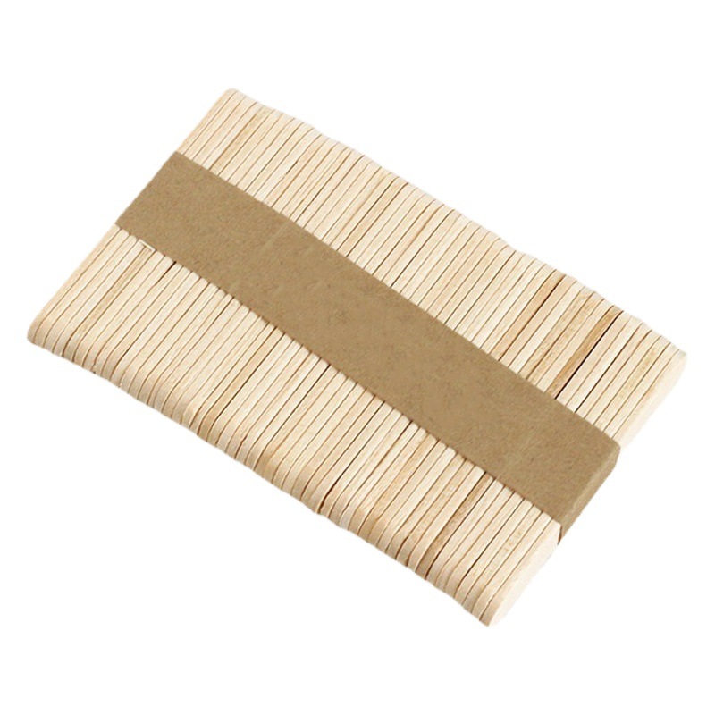 Cross-Border Ice Cream Stick Popsicle Stick Colorfulful Wooden Popsicle Stick Kidsren DIY Handmade Materials Popsicle Ice Cream Stick