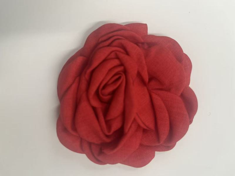 Caro同款烤边布艺花朵9cm立体烧边花朵diy发饰鞋帽胸花饰品配件|undefined