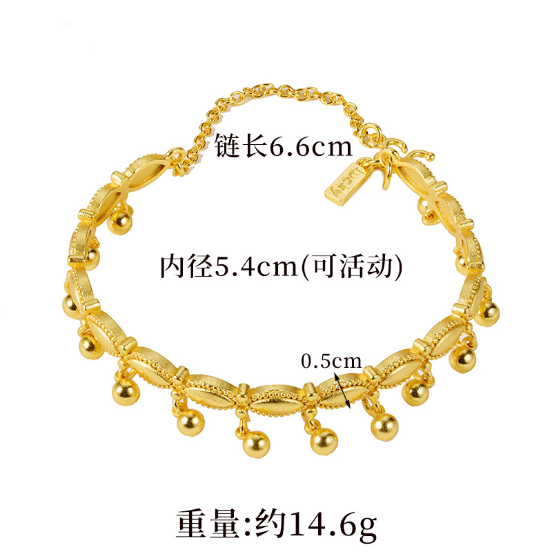 Vietnam oro oro aleación de cobre flores ricas campanas bordas pulsera de mujer fábrica de emisión directa explosión en vivo joyas preciosas