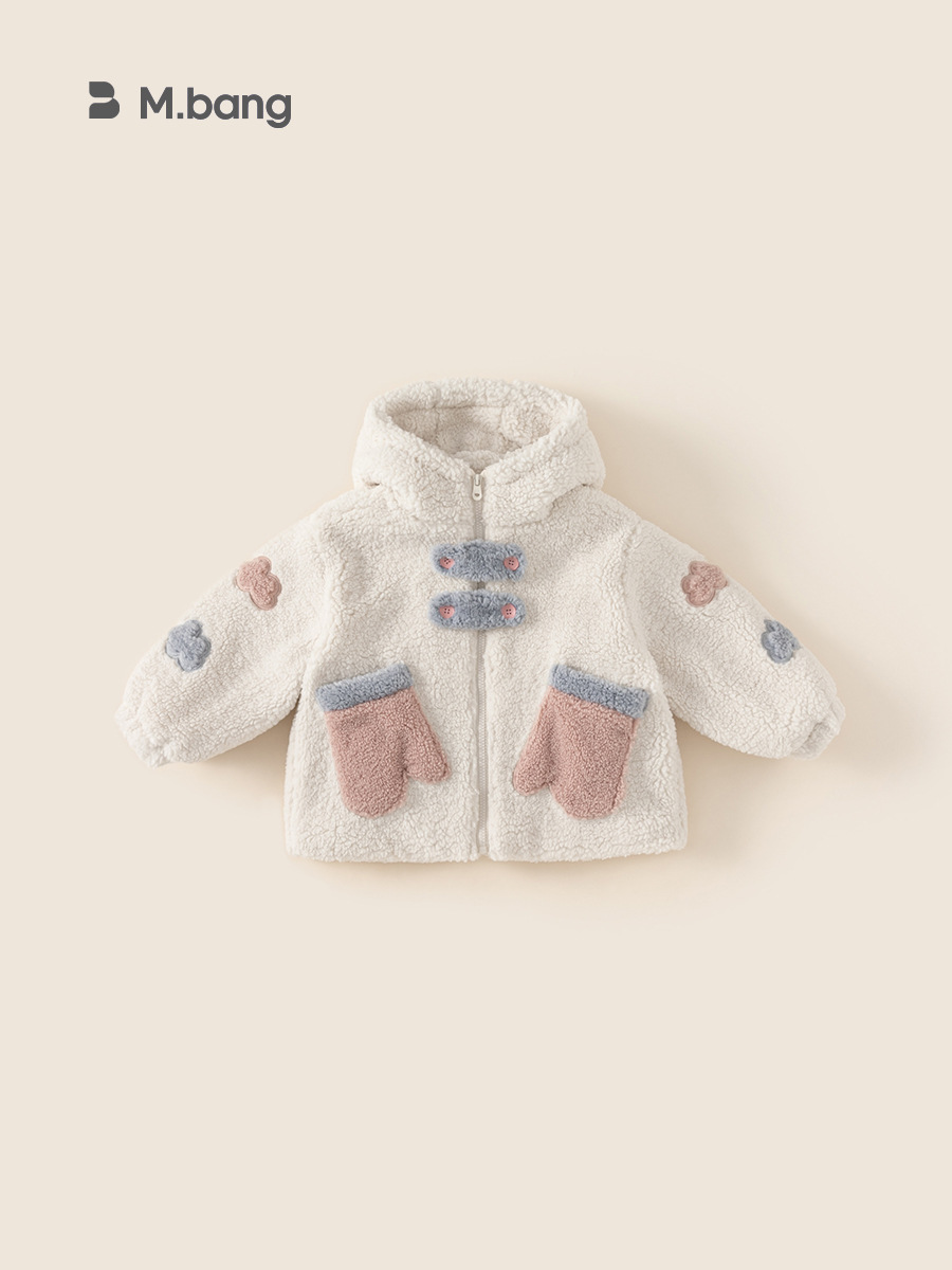 Yubao ropa infantil de niñas abrigo de lana de invierno nuevo bebé femenino grueso chaqueta con capuzas de invierno para niños