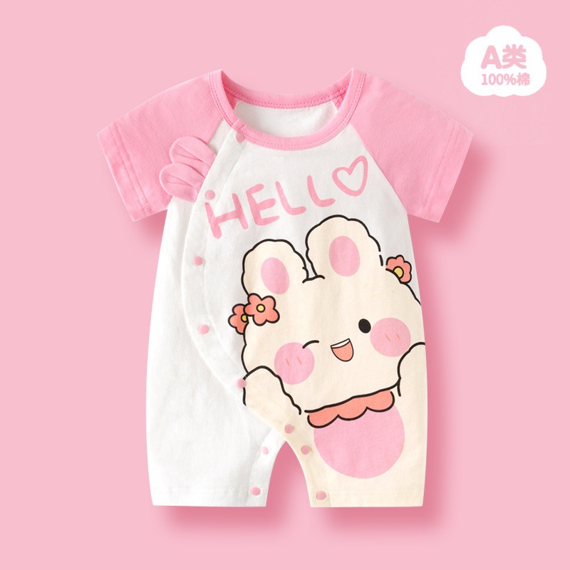 Verano nuevo bebé algodón mono adorable bebé super lindo ropa de vestir en línea rojo explosivo ropa infantil exclusiva transfronteriza