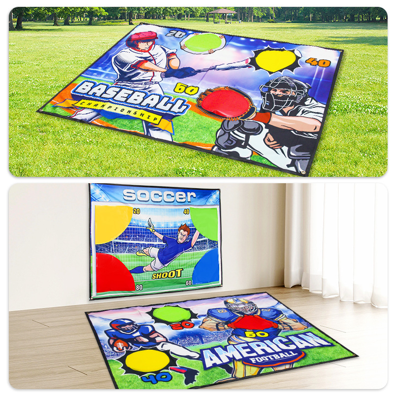 Exportación transfronteriza béisbol rugby tela objetivo pegado bola de juego conjunto de juguetes de ocio deportivos al aire libre