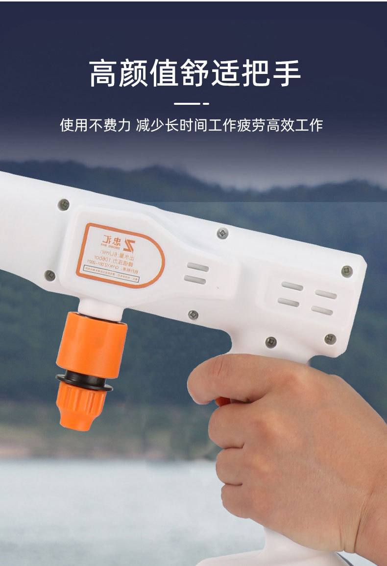 Wireless High-Pressure Car Wash Water Gun, Lithium Battery Rechargeable Portable Car Wash Machine, Powerful Car Wash Tool, High-Power Shoe Cleaning Spray Gun