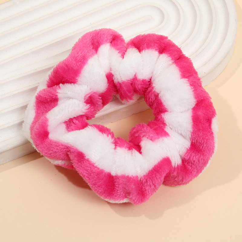 Punto de felpa, lazo para el cabello del intestino grueso, franela femenina, lazo para los intestinos de otoño e invierno, corbata de cola de caballo, banda de goma, cuerda para el cabello teñida, tocado de todo fósforo, accesorios para el cabello