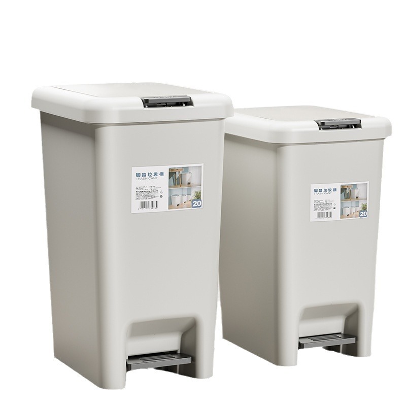 Basura doméstica de gran capacidad con cubierta inodoro inodoro sala de estar cocina dormitorio canasta de lujo ligera pie pedale