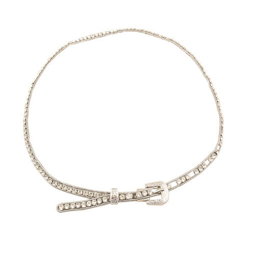 Waist chain women's rhinestone chain sparkling carved belt buckle personalized hip-hop body chain gold beach versatile accessories