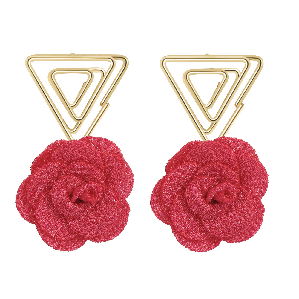 Korea New Retro Triangle Earrings display picture 15