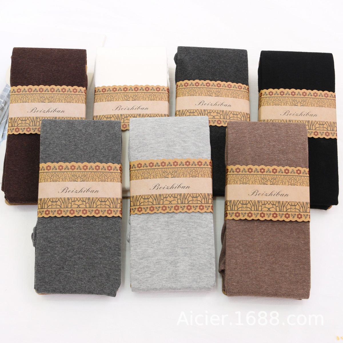 Autumn 2025 New Product Gold Cotton Fine Vertical Stripesd Bottoming Socks Soft Coffee Gray Pit Strip Pantyhose